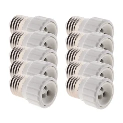 10 Adaptateurs de douille E27 vers GU10 à visser - Zenitech