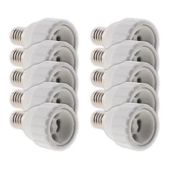 10 Adaptateurs de douille E14 vers GU10 à visser - Zenitech
