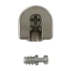 2 assembleurs Zamak nickelé ø20 x H. 12,5 mm