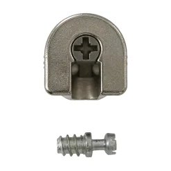 2 assembleurs Zamak nickelé ø20 x H. 12,5 mm