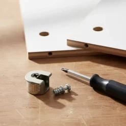 2 assembleurs Zamak nickelé ø20 x H. 12,5 mm