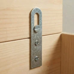 4 attaches-éléments Acier zingué l. 20 x H. 90 mm