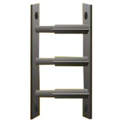 3 barreaux télescopiques de fenêtre, acier noir, Mottez, L.30 à 55 cm