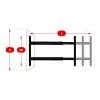 2 barreaux télescopiques de fenêtre, acier noir, Afbat, L.48 à 90 cm
