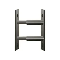 2 barreaux télescopiques de fenêtre, acier noir, Mottez, L.30-55 cm