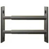 2 barreaux télescopiques de fenêtre, acier noir, Mottez, L.99 à 188 cm