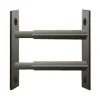 2 barreaux télescopiques de fenêtre, acier noir, Mottez, L.55 à 103 cm