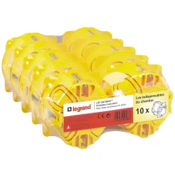 10 boîtes d'encastrement Legrand 1 poste