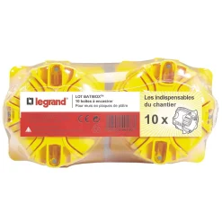 10 boîtes d'encastrement Legrand 1 poste