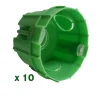 10 boîtes d'encastrement simple ronde Zenitech pour maçonnerie