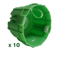10 boîtes d'encastrement simple ronde Zenitech pour maçonnerie