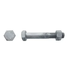 50 Boulons Charpente Tête Hexagonale F/Partiel 12 x 500 mm - 4014/4032 - 5.8 - Galvanisé - D-Work