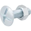 10 boulons poêlier tête plate 5 x 16 mm