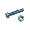 10 boulons tête hexagonale acier zingué Diall Ø8 x 16 mm