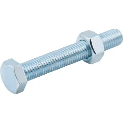 10 boulons tête héxagonale acier zingué 10 x 60 mm
