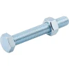10 boulons tête héxagonale acier zingué 10 x 100 mm