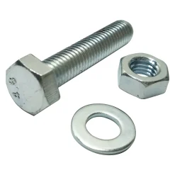 500 boulons tête héxagonale avec écrous et rondelles - assortiment