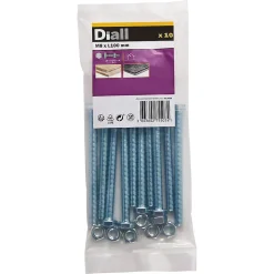 10 boulons tête héxagonale zingué 8 x 100 mm
