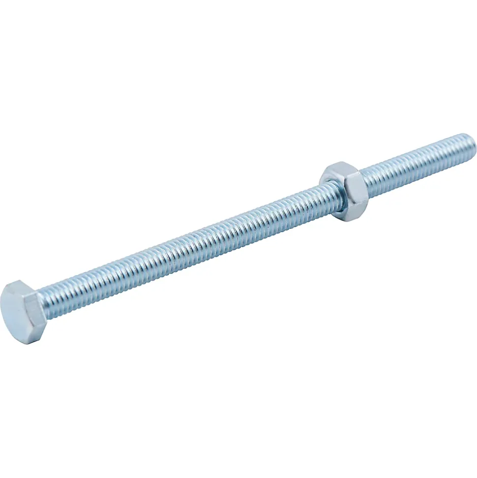 10 boulons tête héxagonale zingué 6 x 100 mm