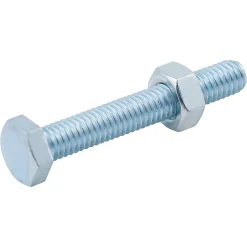 10 boulons tête héxagonale zingué 6 x 40 mm
