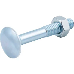 10 boulons tête ronde collet carré 6 x 40 mm