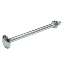 10 boulons tête ronde collet carré 5 x 30 mm