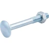 10 boulons tête ronde collet carré 6 x 50 mm