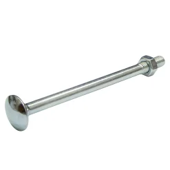 5 boulons tête ronde collet carré 12 x 180 mm