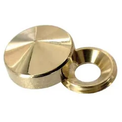 4 Cache-vis coniques Laiton poli ø22 mm