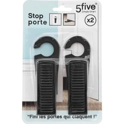 2 cales-porte plastique - Noir- 5five