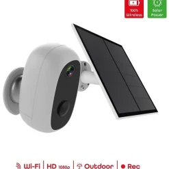 2 caméras avec panneau solaire - CHACON - 2-IPCAM-BE03-PS - Extérieur - WiFi
