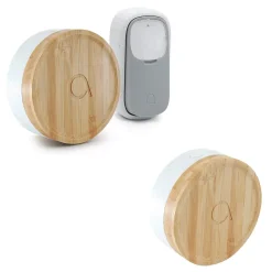 2 Carillons Bamboo et 1 bouton sans fil sans pile Bamboo