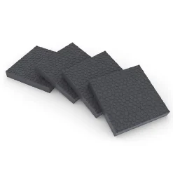 4 carrés anti vibration l.9.5 x L.9.5 cm