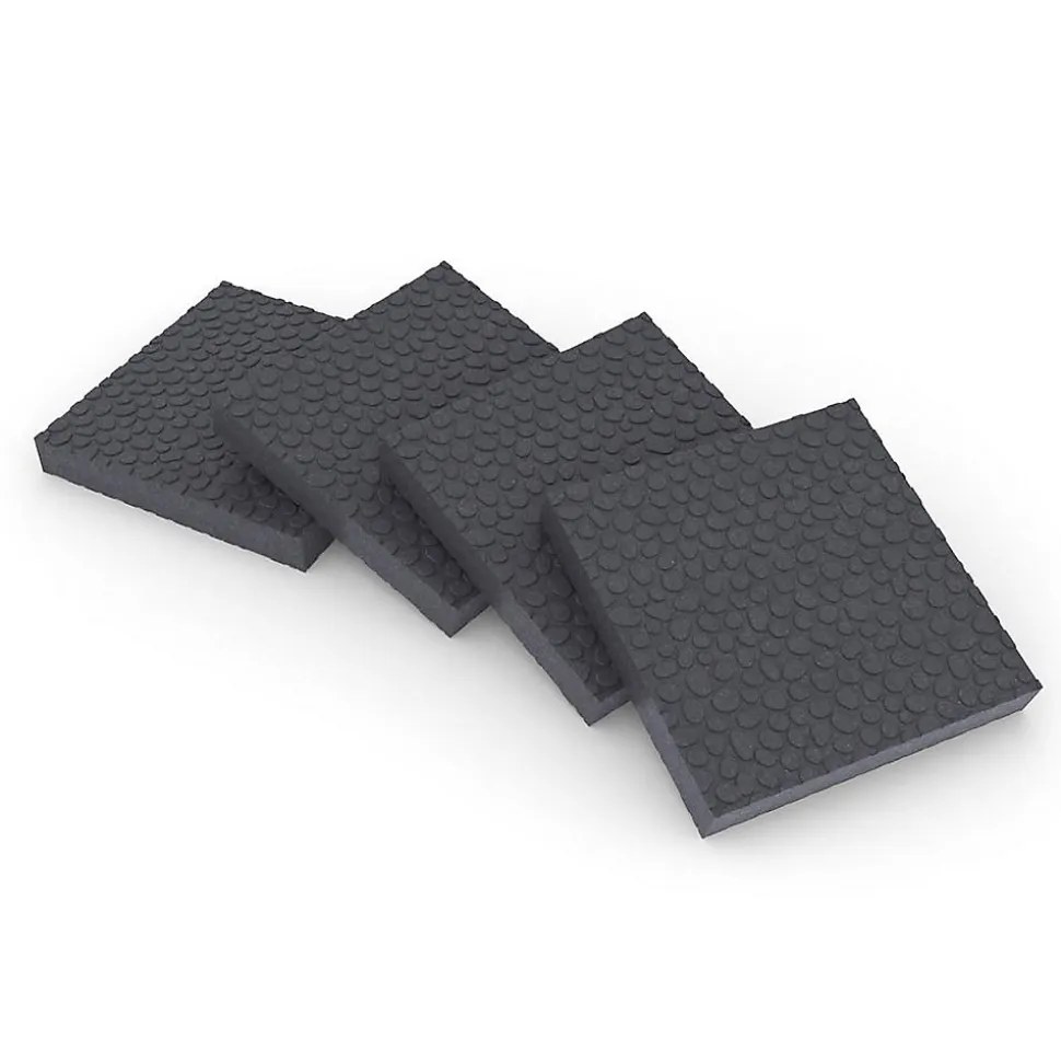 4 carrés anti vibration l.9.5 x L.9.5 cm
