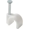 100 cavaliers ronds en nylon DIALL ø 5 à 6 mm blanc