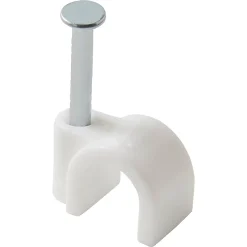 100 cavaliers ronds en nylon DIALL ø 5 à 6 mm blanc