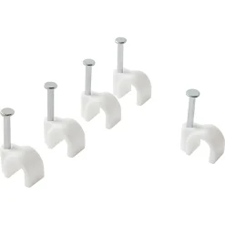 100 cavaliers ronds en nylon DIALL ø 5 à 6 mm blanc