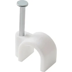 25 cavaliers ronds en nylon Diall ø 8 à 9 mm blanc