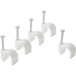 100 cavaliers ronds en nylon DIALL ø 8 à 9 mm blanc