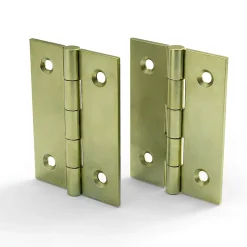 2 charnières acier laitonné Diall 50 x 30 mm