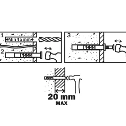 10 chevilles à frapper Diall nylon MSH PZ Ø8x60mm