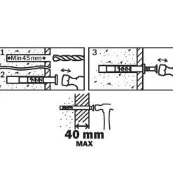 10 chevilles à frapper Diall nylon MSH PZ Ø8x80mm