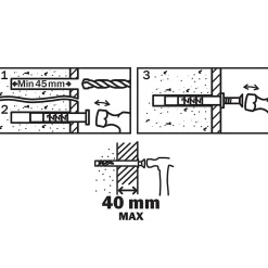 10 chevilles à frapper Diall nylon CS PZ Ø8x80mm