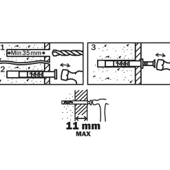 20 chevilles à frapper Diall nylon MSH PZ Ø6x40mm