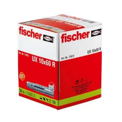 50 chevilles avec collerette UX ø 10 mm