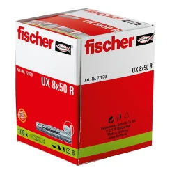 100 chevilles avec collerette UX 8X50R