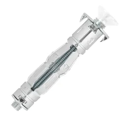 12 chevilles corps creux acier zingué Spyder M4 13mm + vis tête fraisée blanches