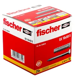 25 chevilles pour murs pleins Fischer Ø10x50mm