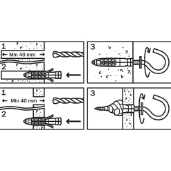 4 chevilles universelles Diall nylon CL HS Ø6x30mm