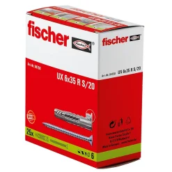 25 chevilles universelles Fischer Ø6x35mm